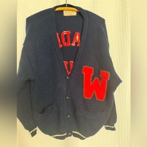 Rare, Vintage 1980s Authentic
WHIPP Knit Letter Sweater,
"W" Squadron Club '58